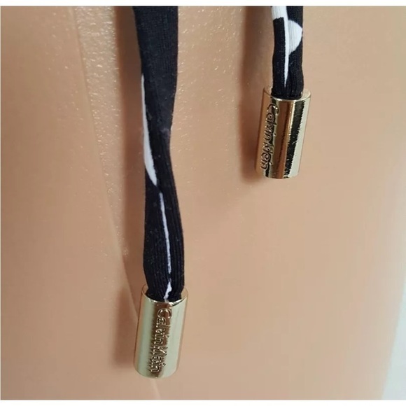 Calvin Klein Swimwear Geometric Black & White Side Tie Hipster Bikini Bottom XS - Picture 7 of 16